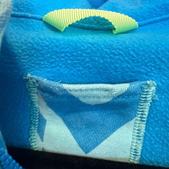 Ivivva by Lululemon Scuba Jacket Girls 12 Chevron Blue - Picture 7 of 10